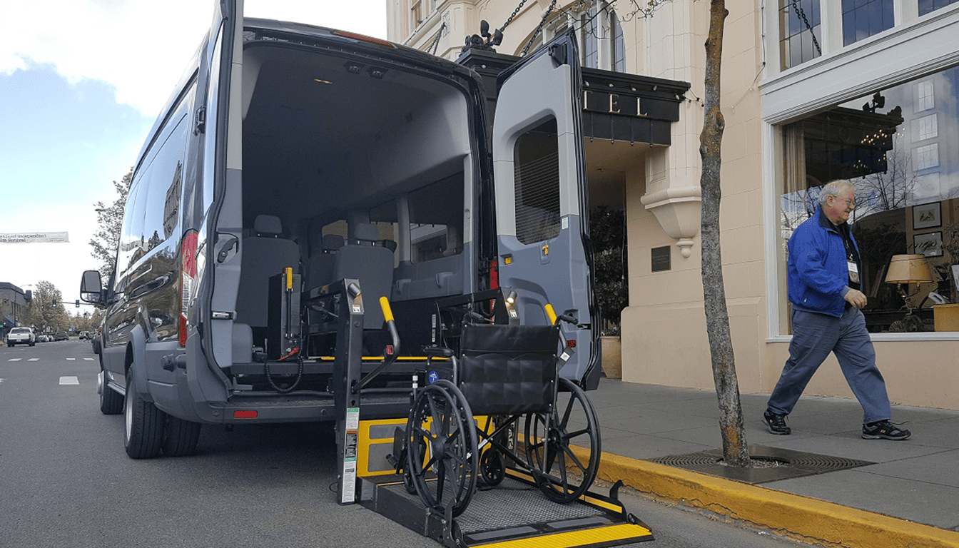 Patient booking non-emergency medical transportation for a healthcare appointment in Jacksonville, Florida.